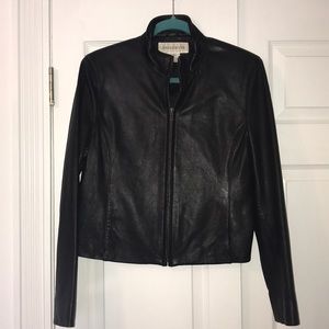 Jones New York Black Leather Jacket